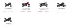 Triumph Adventure Lineup