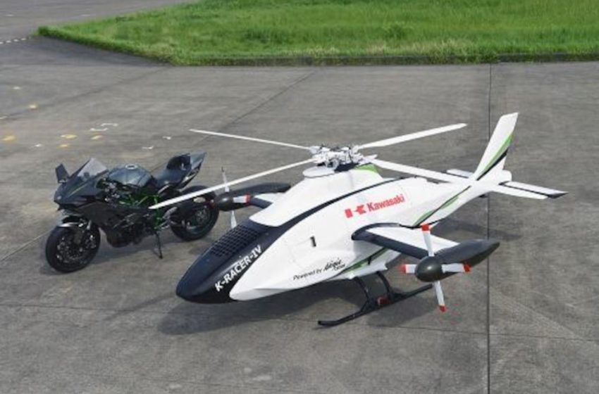  Kawasaki puts supercharged H2R engine in a helicopter