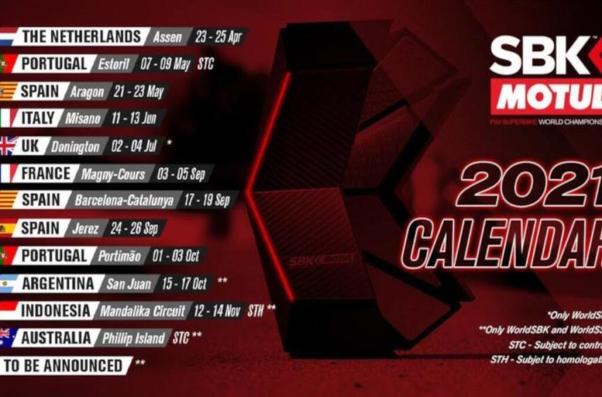 Stc Calendar 2022 2021 Worldsbk Calendar Is Out - Adrenaline Culture Of Motorcycle And Speed