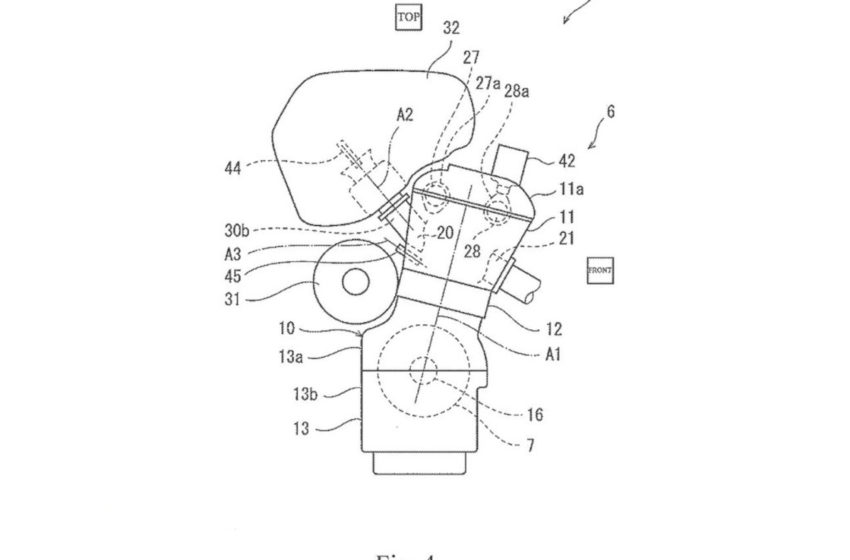  Kawasaki files the patent for the cross-plane integrated with Supercharger