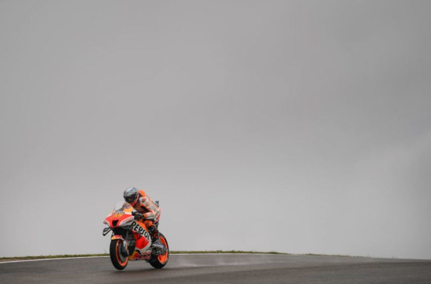  Repsol Honda’s Marquez set the pace in wet Portimao with 1-2 on Friday