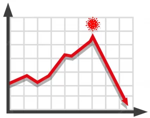 graph-with-covid-decrease-report-diagram-with-coronavirus-recession-bankruptcy-progress-vector-illustration_186380-2536