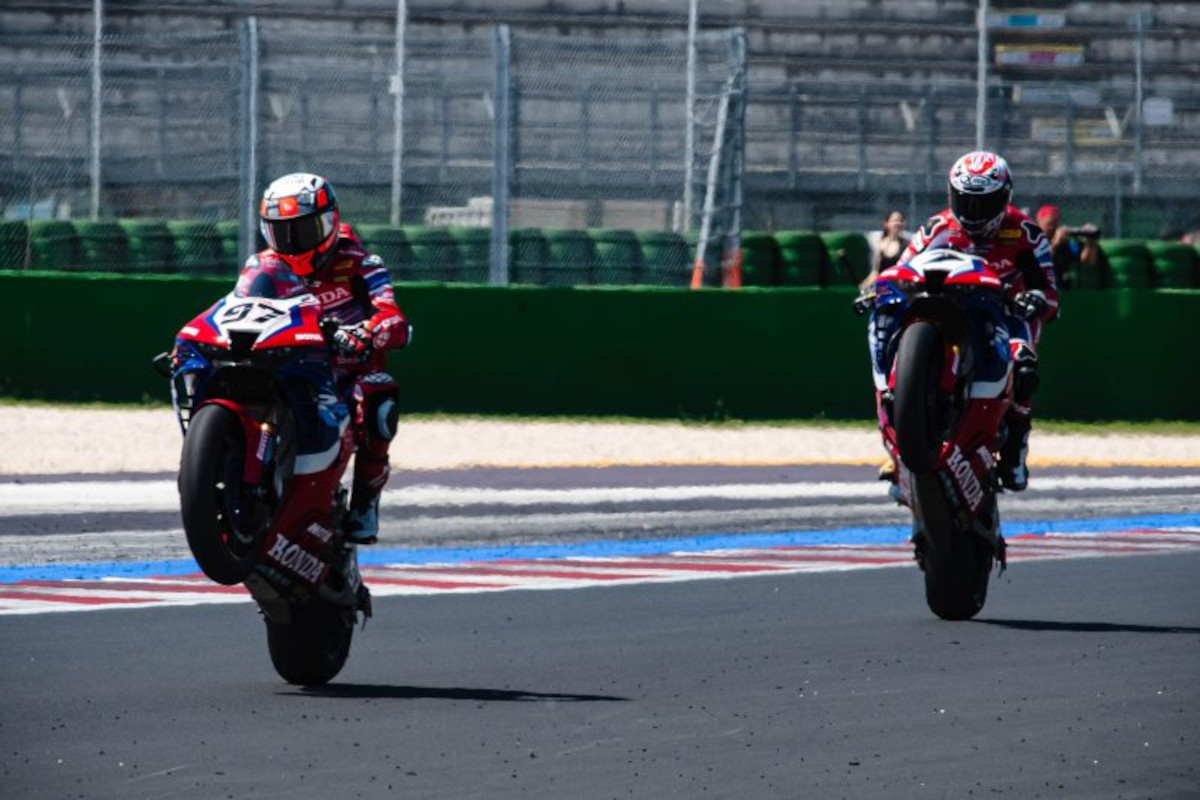 Three top-five finishes for Team HRC on Sunday at Misano