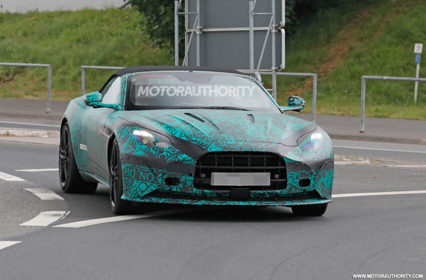  New Aston Martin Db12 Volante is spied