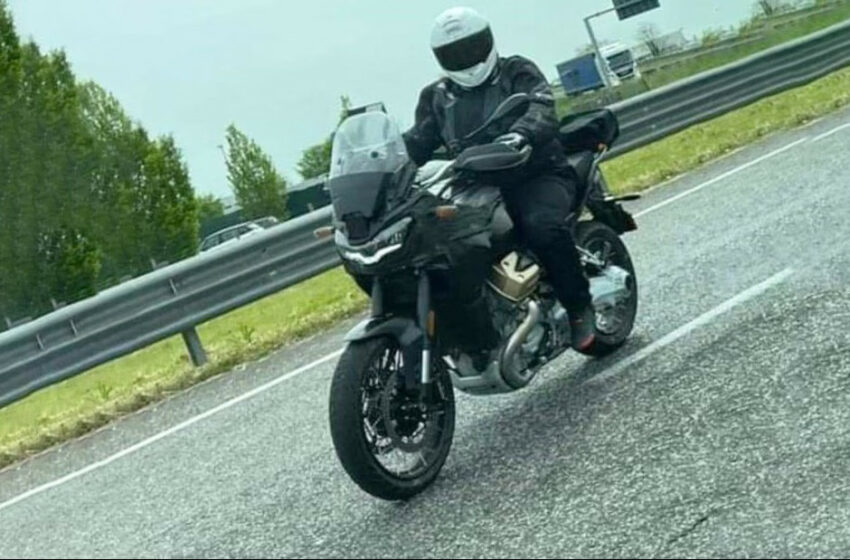  The new Moto Guzzi  Stelvio travel enduro from 2024 spied