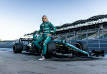 Jessica Hawkins Makes F1 Test Debut, Impresses Aston Martin Jessica-Hawkins-1